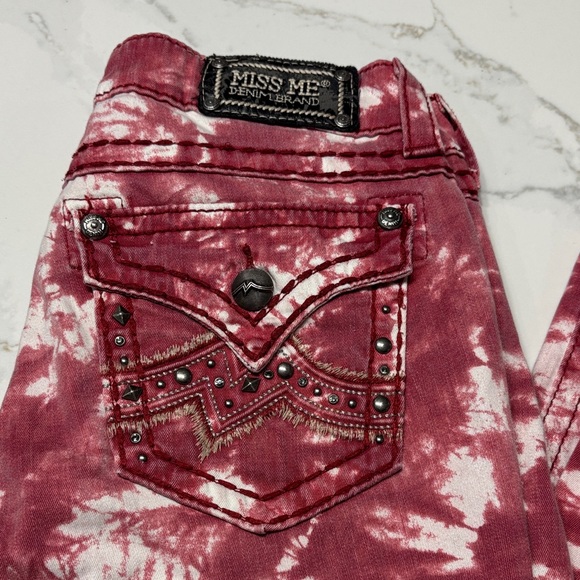 Miss Me Women's Pink Tie-Dye Skinny Jeans - Picture 2 of 16